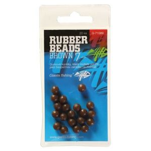 Gumové Kuličky Giants Fishing Rubber Beads Brown 20ks 7mm