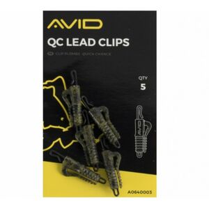 5ks - Závěsky na Zátěže Avid Carp Outline QC Lead Clips