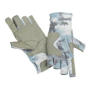 Ochranné Rukavice Simms Solarflex Guide Glove Hex Flo Camo Grey Blue Velikost L