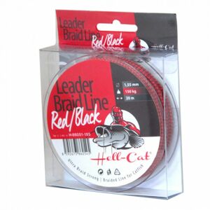 Návazcová Šňůra Hell-Cat Leader Braid Line Red/Black 20m 1,2mm/100kg
