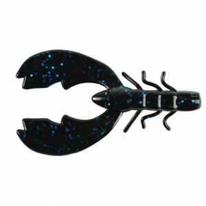 10ks - Gumová Nástraha Berkley Pwrbt Chigger Craw 8cm Black Blue Fleck