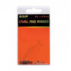 20ks - Kroužky ESP Oval Rigs Průměr 4,5mm
