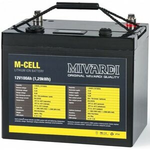 Lithiová Baterie Mivardi M-CELL 12V 100Ah + 20A Nabíječka