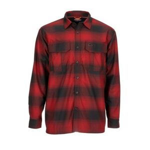 Košile Simms Coldweather Shirt Auburn Red Plaid Velikost XXL