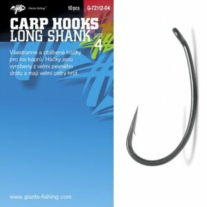 10ks - Háček Giants Fishing Long Shank Velikost 8