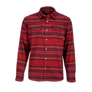 Košile Simms Gallatin Flannel Shirt Auburn Red Stripe Velikost L