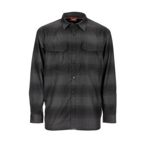 Košile Simms Coldweather Shirt Slate Black Plaid Velikost L