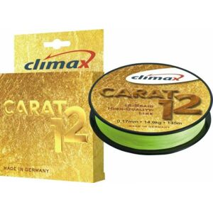 Pletená Šňůra Climax Carat 12 135m Fluo Žlutá 0,13mm/9,50kg