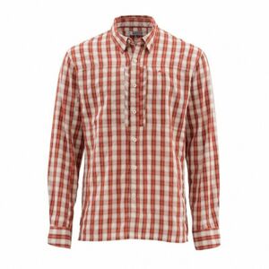 Košile Simms Bugstopper Shirt Rusty Red Plaid Velikost S