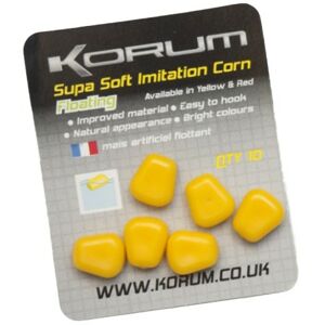 10ks - Gumová Nástraha Korum Supa Soft Imitation Corn Plovoucí Červená