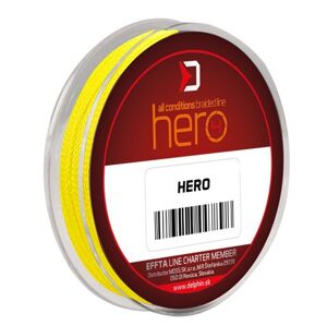 Delphin návazcová šňůra hero 8 fluo žlutá 15 m - 0,12 mm 8,20 kg