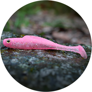 Redbass gumová nástraha ripper swimmer slim ghost natur - s 70 mm