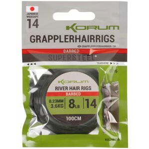 Korum návazec grappler river hair rigs 1 m - velikost háčku 14 průměr 0,23 mm nosnost 3,6 kg